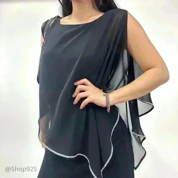 Inverted V One Piece Flow Dress with stone details - Picture 8 of 9